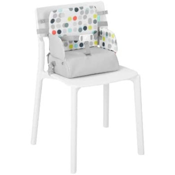 Badabulle Travel Booster Seat Sunday Pop 6 36M Ultra Compact Raises By 10Cms With Hidden Storage & Large Shoulder Strap