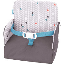 Badabulle Travel Booster Seat 636M Extremely Compact Turns Into Backpack & Comes Large Enclosed Storage Compartment
