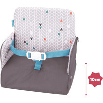 Badabulle Travel Booster Seat 636M Extremely Compact Turns Into Backpack & Comes Large Enclosed Storage Compartment