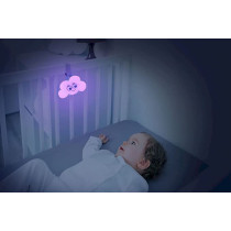 Badabulle Cloud Night Light Fits On All Surfaces With Velcro Fastener 15 Lullabies 6 Light Colours 30 Mins Auto Shutoff