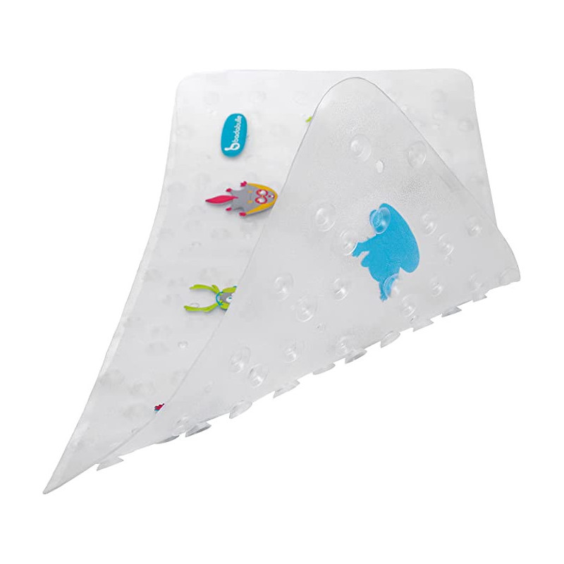 Badabulle Extra Long Bathmat Mountain 78Cm Long 0M Suction Cups And Embossed Non Slipsurface