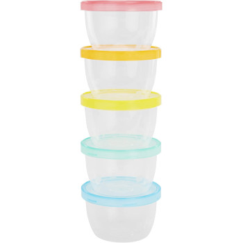 Badabulle Baby Bowls With Lid Food Storage Containers 5 X 250Ml