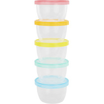 Badabulle Baby Bowls With Lid Food Storage Containers 5 X 250Ml