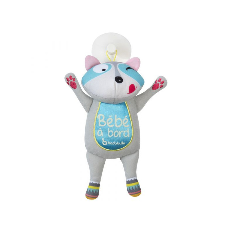 Badabulle Baby On Board Fluorescent Raccoon