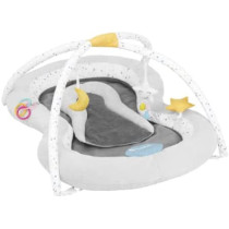 Badabulle Baby Plush Playmat Activity Gym With Removable Multisensory Double Arch 50 X 40 X 23 Cm