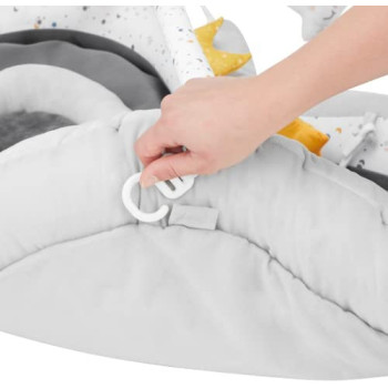 Badabulle Baby Plush Playmat Activity Gym With Removable Multisensory Double Arch 50 X 40 X 23 Cm