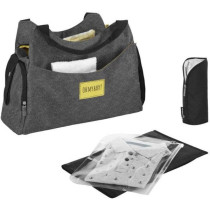 Badabulle Multipocket Blue Changing Bag With Five External Easy Access Pockets One Insulated Bottle Pocket