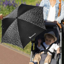 Badabulle Parasol Umbrella Anti Uv For Pram Stroller Pushchair And Buggy Universal Baby Protection Black