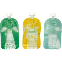 Badabulle Set Of 15 Reusable Squeeze Bags Clear