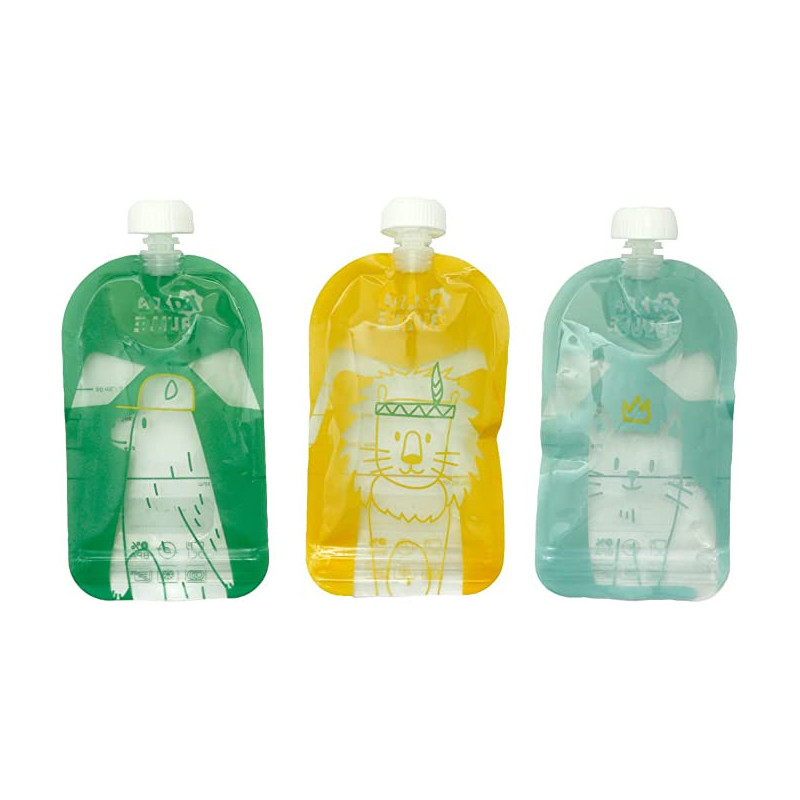 Badabulle Set Of 15 Reusable Squeeze Bags Clear
