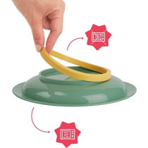 Badabulle Set Of 3 Nonslip And Unbreakable Plates
