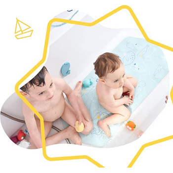 Badabulle Xxl Nonslip Bath Mat With Temperature Indicator