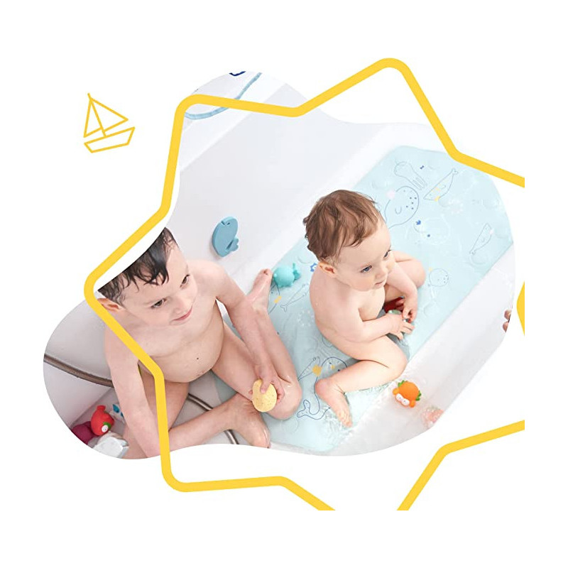 Badabulle Xxl Nonslip Bath Mat With Temperature Indicator