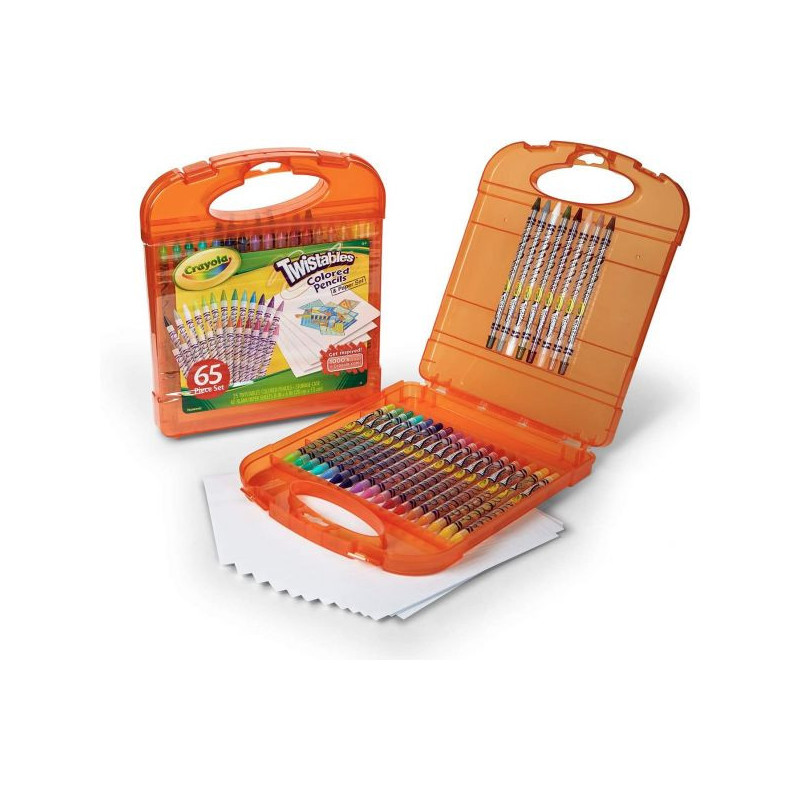 Twistables Colored Pencils & Paper 65 Piece Set