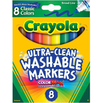 Crayola 8 Ct. Ultraclean Washable Classic Broad Line Color Max Markers