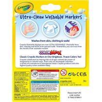 Crayola 8 Ct. Ultraclean Washable Classic Broad Line Color Max Markers