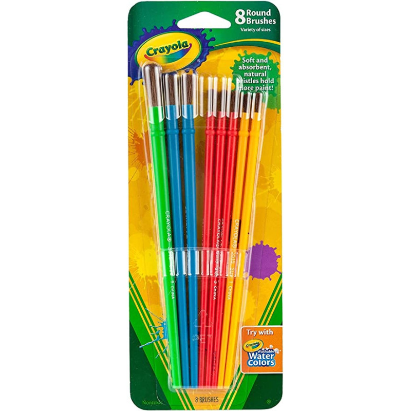 8 Ct. Art & Craft Brush Set Blister Pack