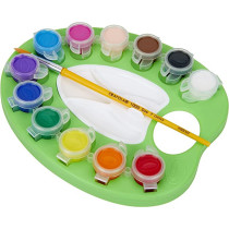 Washable Kids Paint Pots Palette Set