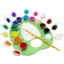 Washable Kids Paint Pots Palette Set