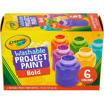 6 Ct. Washable Kids Paint 2Oz. Bottles Assorted Colors Nonpeggable