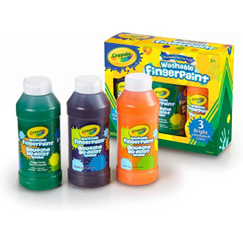 3 Ct. 8Oz. Washable Fingerpaint Bold Colors