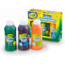 3 Ct. 8Oz. Washable Fingerpaint Bold Colors