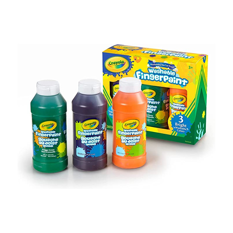 3 Ct. 8Oz. Washable Fingerpaint Bold Colors