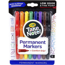 8 Ct. Take Note! Permanent Markers