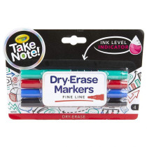 Low Odor Dry Erase Markers Fine Tip 4 Count
