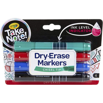 Take Note Colored Dry Erase Markers 4 Count