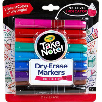 Take Note Colored Dry Erase Markers 12 Count