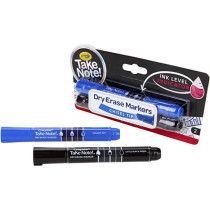 Take Note Black And Blue Dry Erase Markers 2 Count