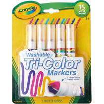 5 Ct. Washable Tricolor Markers