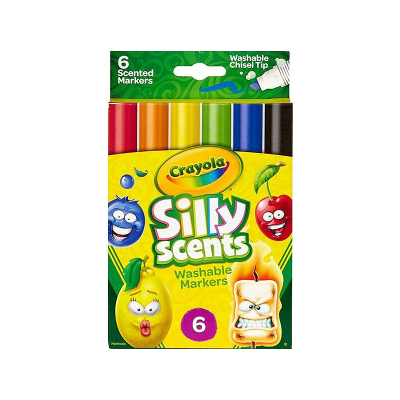 Crayola 6Ct Bl Chisel Tip Scented Mark