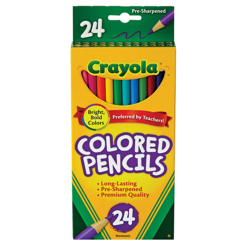 24 Ct. Colored Pencils Long
