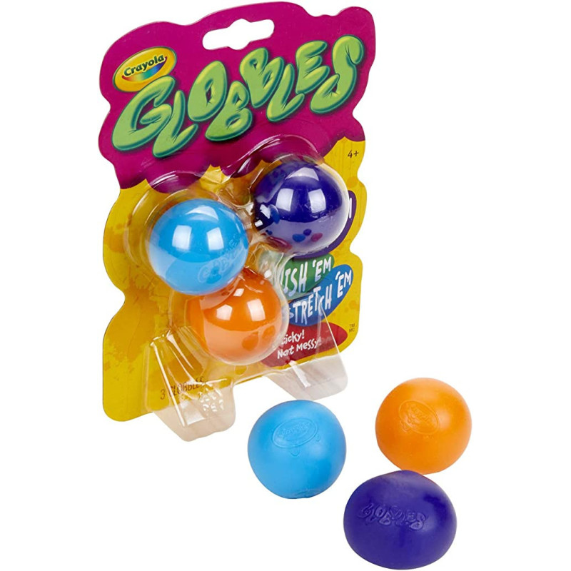Crayola 3 Ct. Globbles Squish Toys Can Stick, Stack, Squish, Sling, And More