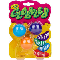 Crayola 3 Ct. Globbles Squish Toys Can Stick, Stack, Squish, Sling, And More