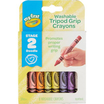 8 Ct. My First Crayola Washable Tripod Grip Crayons Stage 2