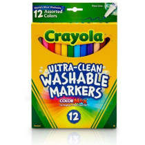 Crayola 12 Ct. Ultraclean Washable Assorted Fine Line Colormax Markers