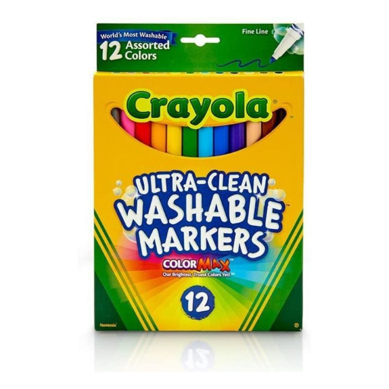Crayola 12 Ct. Ultraclean Washable Assorted Fine Line Colormax Markers