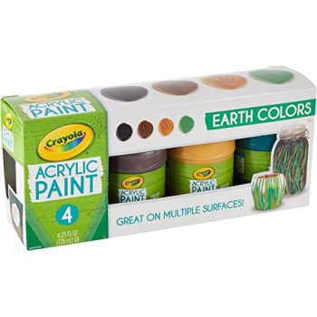 Crayola 4 Ct. 4 Oz. Multisurface Acrylic Earth Colors