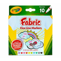 Crayola 10 Ct. Fine Line Fabric Markers