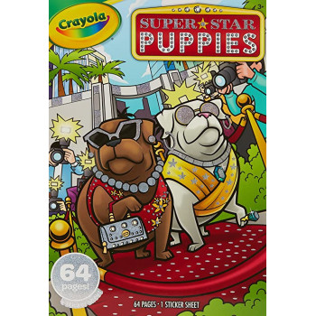 Crayola 64Page Coloring Book & Stickers Superstar Puppies