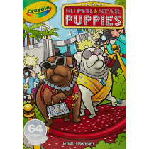 Crayola 64Page Coloring Book & Stickers Superstar Puppies