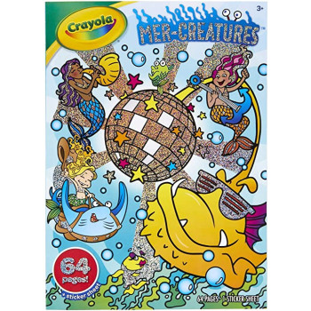 Crayola 64Page Coloring Book & Stickers Mercreatures