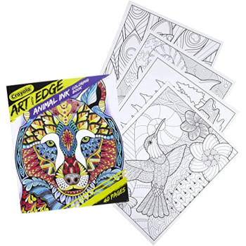Crayola Art With Edge Animal Ink Doodle Activity Book