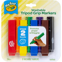 Crayola My First Tripod Washable Markers For Toddlers 8Ct