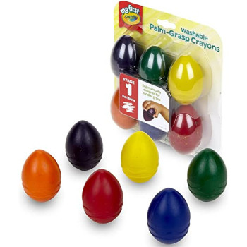 Crayola My First Palm Grip Crayons Coloring For Toddlers 3 Count
