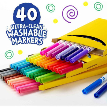40 Ct. Ultraclean Washable Assorted Fine Line Colormax Markers