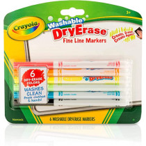 6 Ct. Dryerase Fine Line Washable Markers
